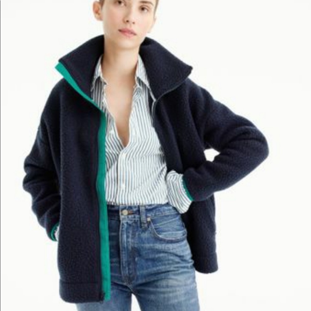 J.Crew fleece zipper up